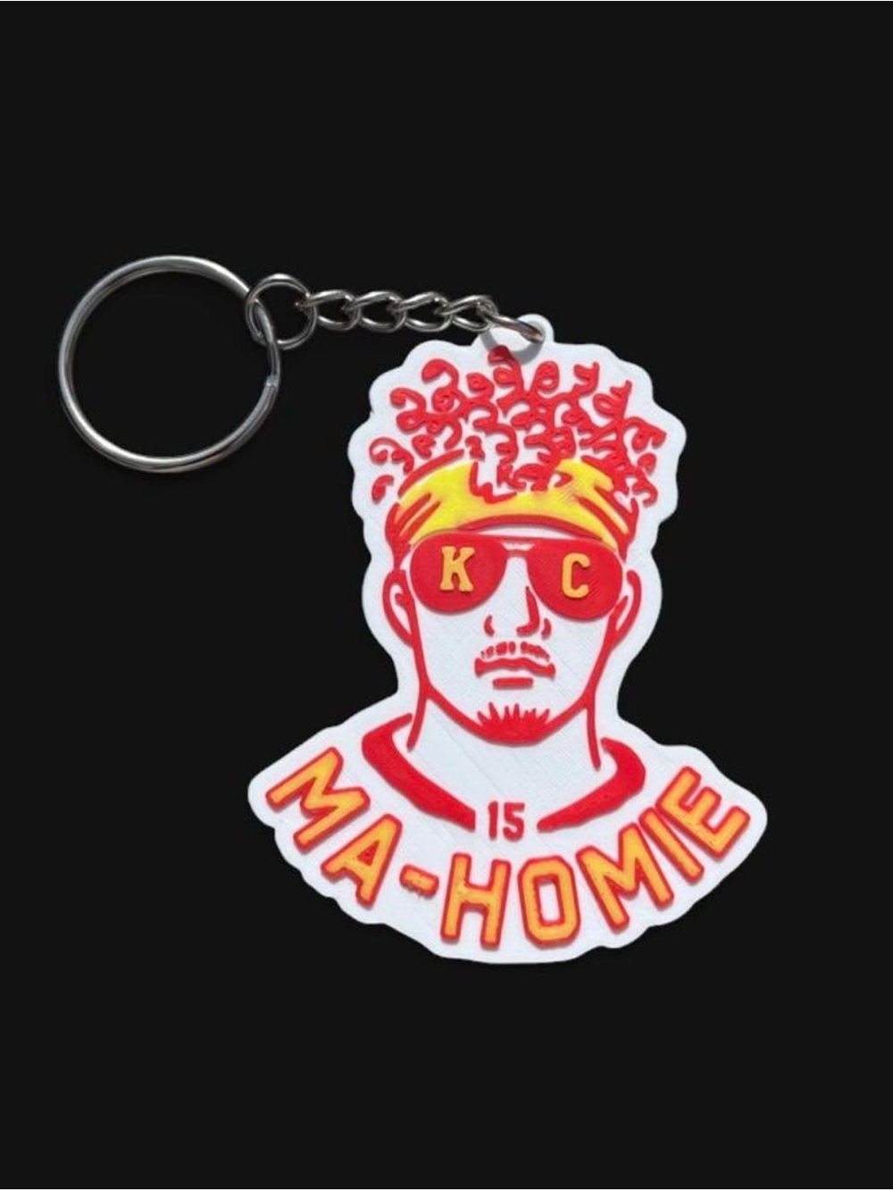 MA-HOMIE Red & Yellow Graphic Keychain